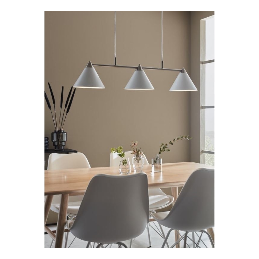 Markslöjd 108075 - Chandelier on a string KLINT 3xE14/40W/230V white
