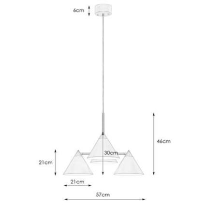 Markslöjd 108077 - Chandelier on a string KLINT 4xE14/40W/230V white