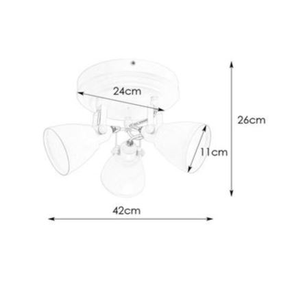 Markslöjd 108081 -Bathroom spotlight FJÄLLBACKA 3xG9/20W/230V IP44 black
