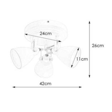 Markslöjd 108083 - Bathroom spotlight FJÄLLBACKA 3xG9/20W/230V IP44 white