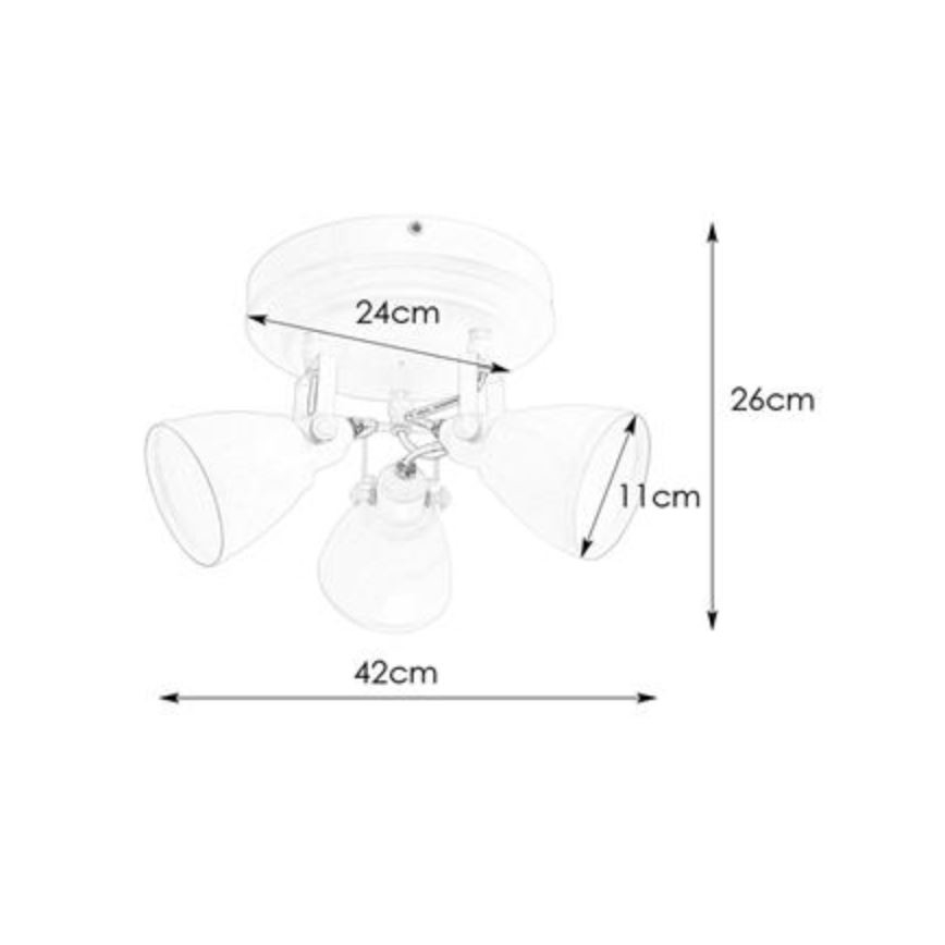 Markslöjd 108083 - Bathroom spotlight FJÄLLBACKA 3xG9/20W/230V IP44 white