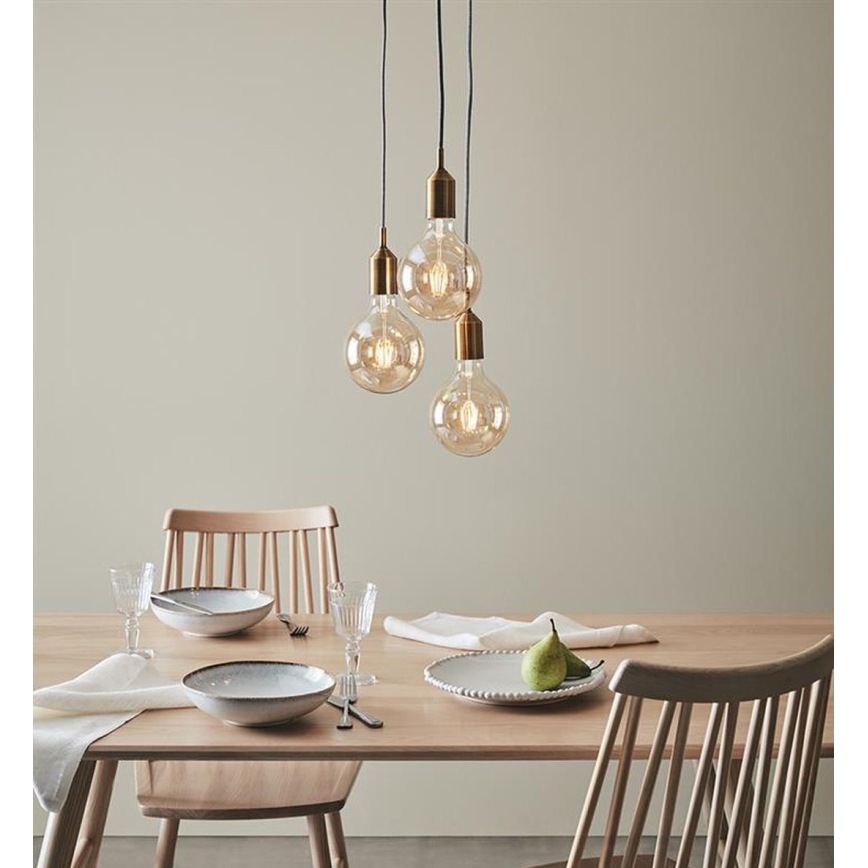 Markslöjd 108099 - Chandelier on a string BRONX 3xE27/60W/230V bronze