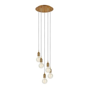 Markslöjd 108100 - Chandelier on a string BRONX 5xE27/60W/230V bronze