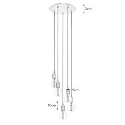 Markslöjd 108100 - Chandelier on a string BRONX 5xE27/60W/230V bronze