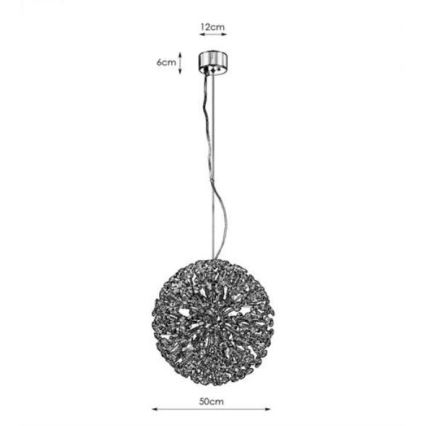 Markslöjd 108101 - Crystal chandelier on a string BOLID 9xG9/20W/230V