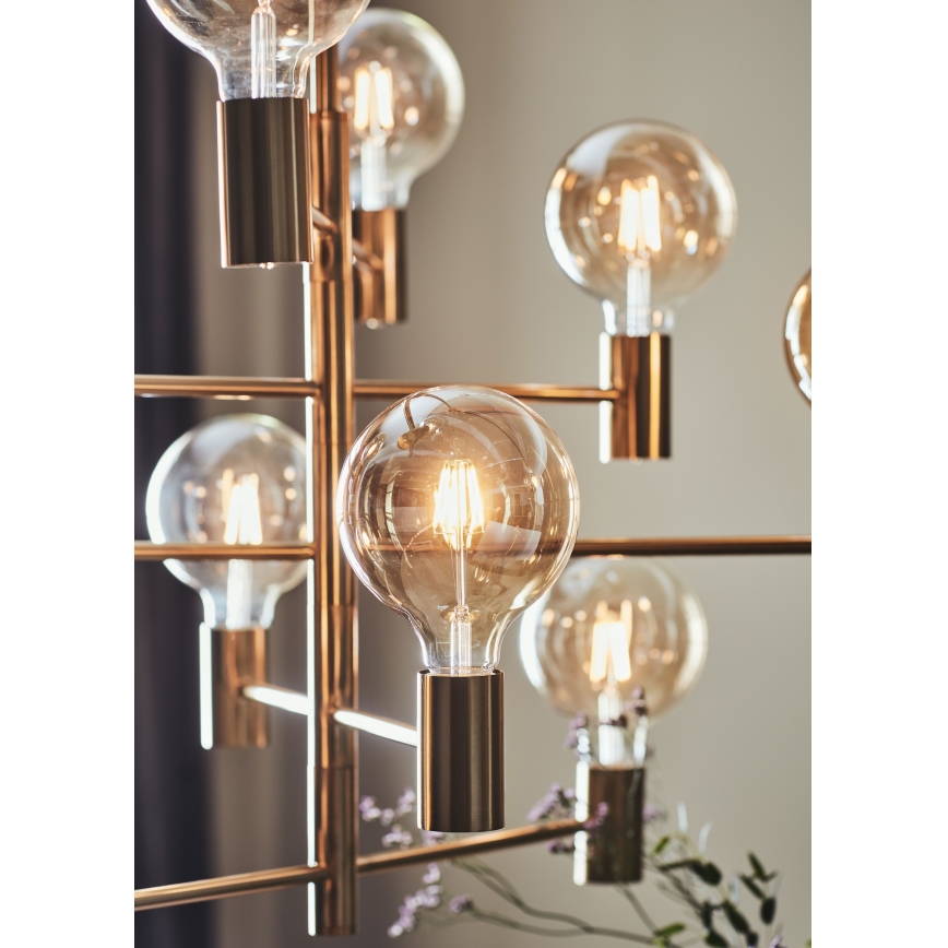 Markslöjd 108117 - Chandelier on a pole PARIS 10xE27/60W/230V gold