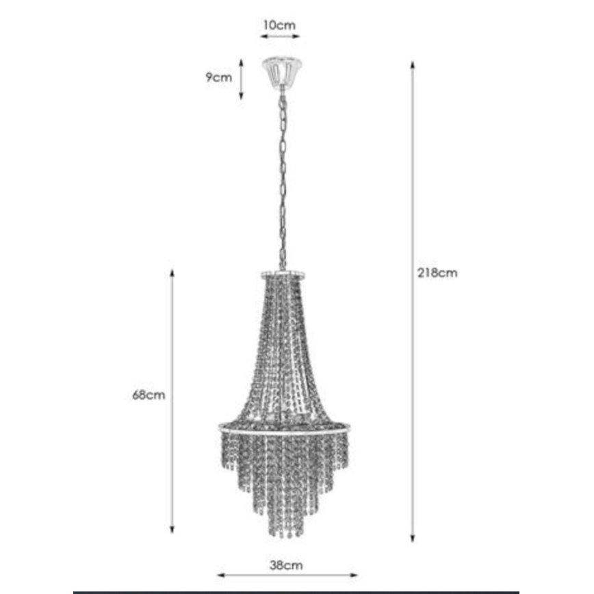 Markslöjd 108125 - Crystal chandelier on a string ALLINGTON 3xE14/25W/230V