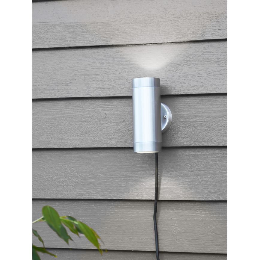 Markslöjd 108170 - GARDEN24 LED Outdoor Wall Light 2xLED/3W/24V IP44 Matte Chrome