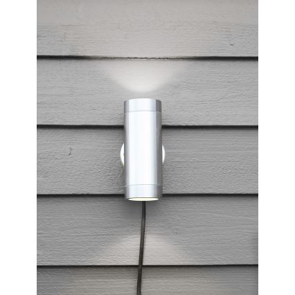 Markslöjd 108170 - GARDEN24 LED Outdoor Wall Light 2xLED/3W/24V IP44 Matte Chrome