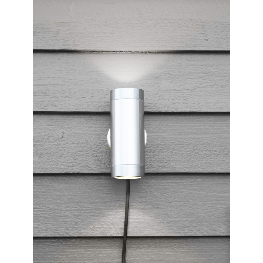 Markslöjd 108170 - GARDEN24 LED Outdoor Wall Light 2xLED/3W/24V IP44 Matte Chrome