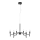 Markslöjd 108209 - Chandelier on a string MONARCH 6xE14/18W/230V black