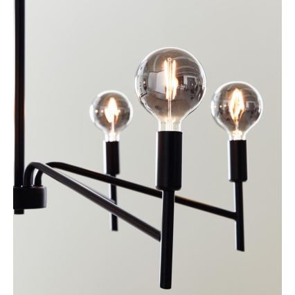 Markslöjd 108209 - Chandelier on a string MONARCH 6xE14/18W/230V black