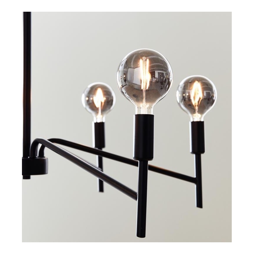 Markslöjd 108209 - Chandelier on a string MONARCH 6xE14/18W/230V black