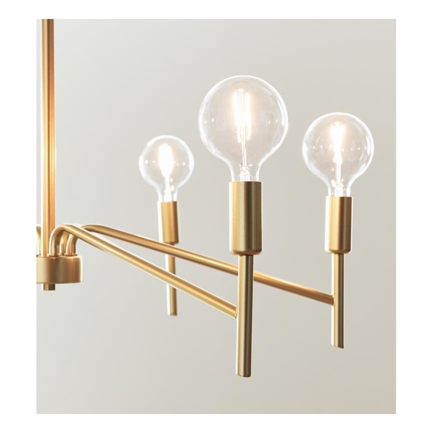 Markslöjd 108210 - Chandelier on a string MONARCH 6xE14/18W/230V gold
