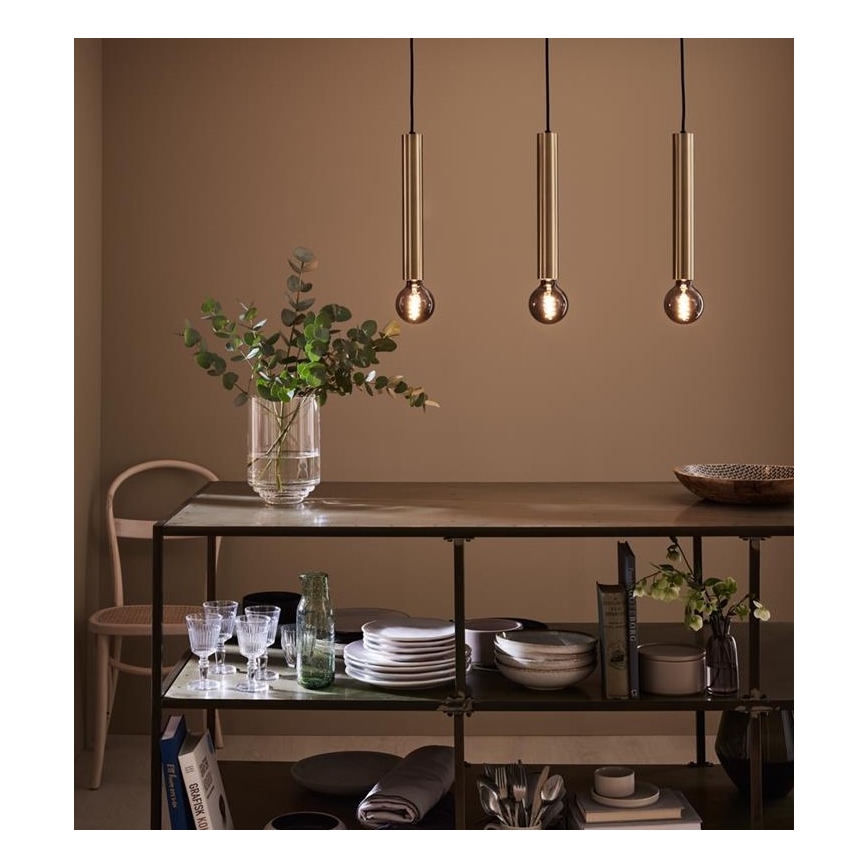 Markslöjd 108261 - Chandelier on a string SENCILLO 3xE27/40W/230V gold