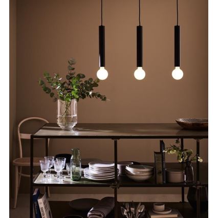 Markslöjd 108262 - Chandelier on a string SENCILLO 3xE27/40W/230V black