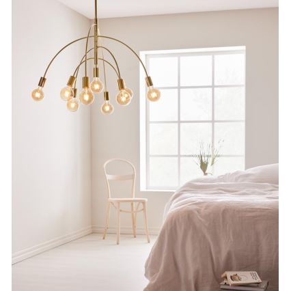Markslöjd 108289 - Chandelier on a string LAVELLO 9xE27/40W/230V gold