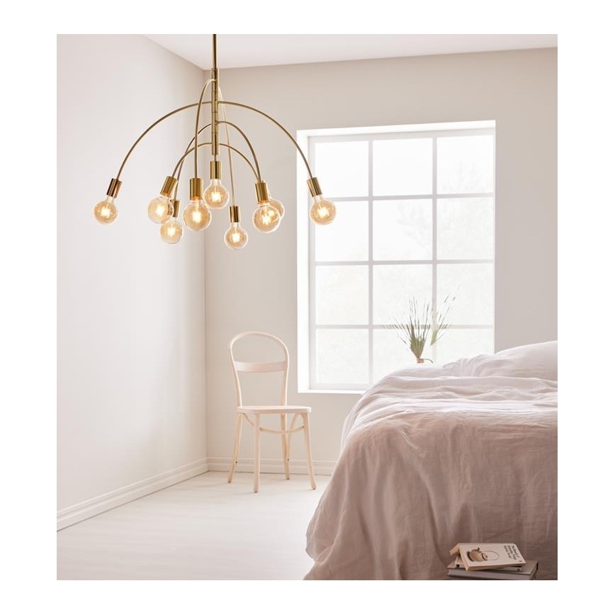 Markslöjd 108289 - Chandelier on a string LAVELLO 9xE27/40W/230V gold