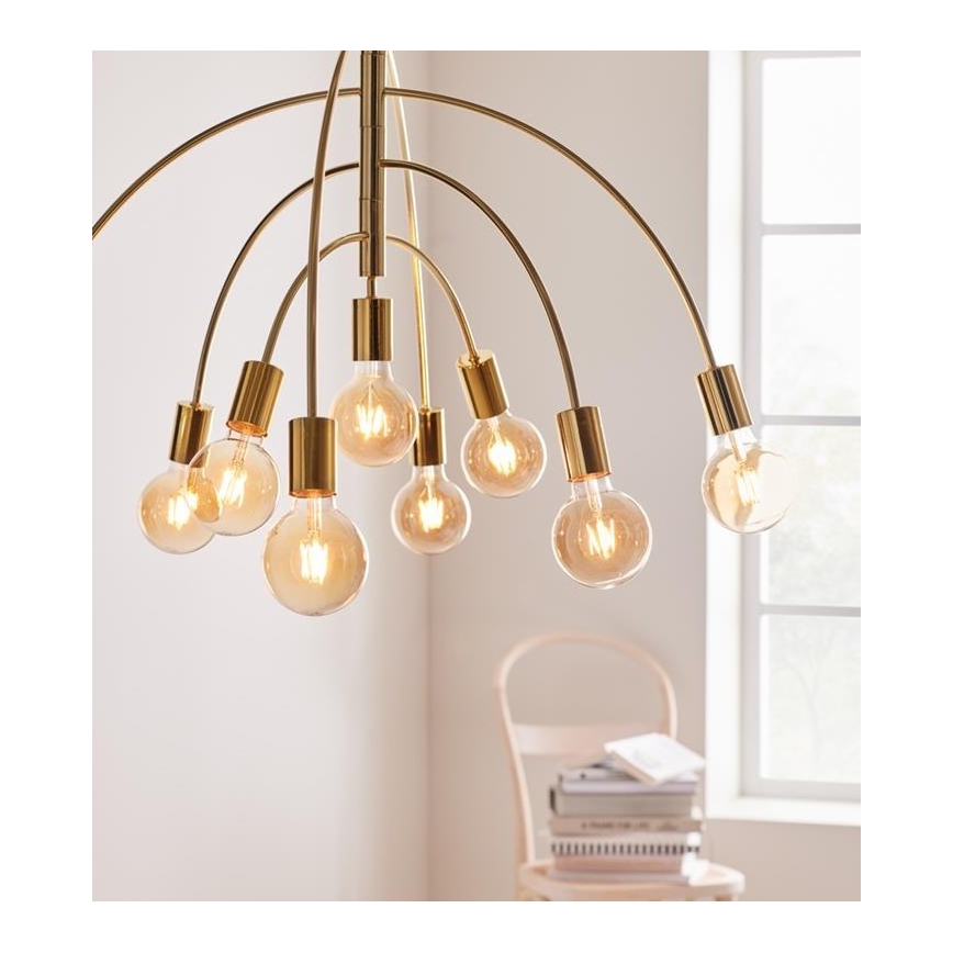 Markslöjd 108289 - Chandelier on a string LAVELLO 9xE27/40W/230V gold