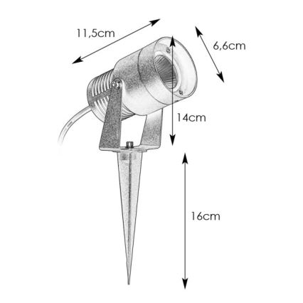 Markslöjd 108404 - GARDEN24 LED RGBW Outdoor Lamp, 6W/24V, 30 cm, IP44, Black