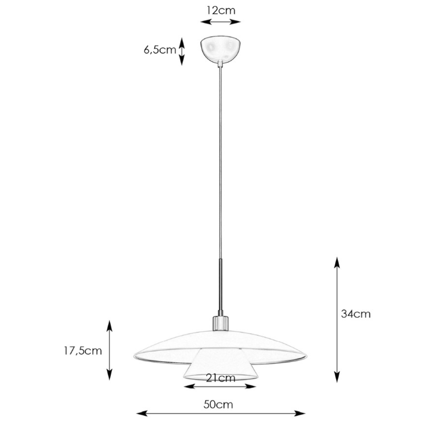 Markslöjd 108431 - Chandelier on a string MILLINGE 1xE27/40W/230V black