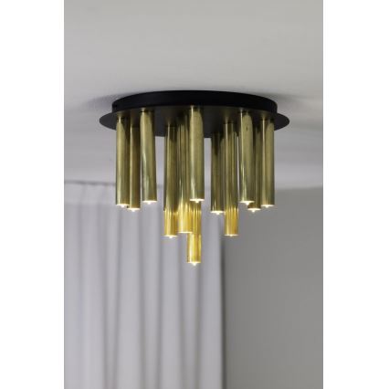 Markslöjd 108504 - Ceiling light GOCCE 13xG9/10W/230V gold/black