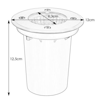 Markslöjd 108537 - GARDEN24 LED Outdoor Recessed Light LED/9W/24V IP44 Matte Chrome