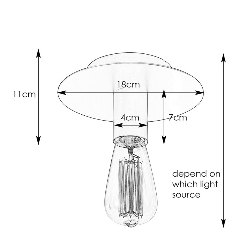 Markslöjd 108541 - Ceiling light PIATTO 1xE27/40W/230V gold