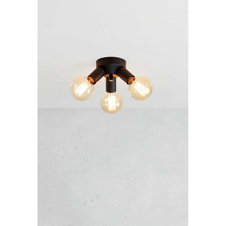 Markslöjd 108549 - Ceiling light MAZZO 3xE27/40W/230V black
