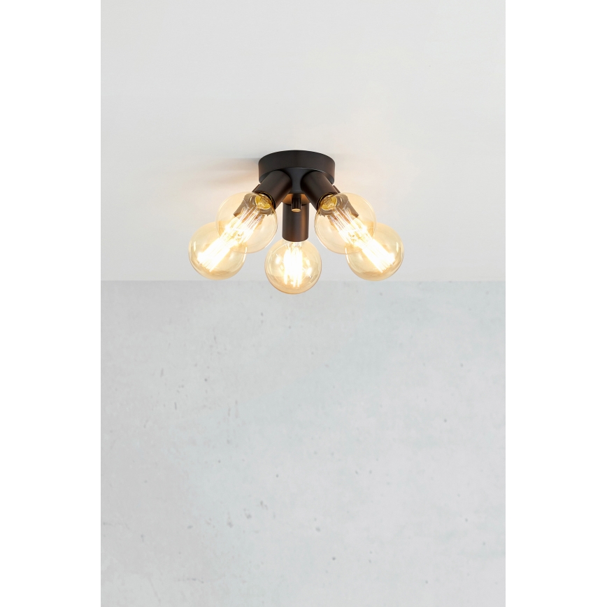 Markslöjd 108552 - Ceiling light MAZZO 5xE27/40W/230V black