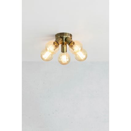 Markslöjd 108553 - Ceiling light MAZZO 5xE27/40W/230V brass