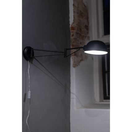 Markslöjd 108587 - Wall lamp PORTLAND 1xE27/40W/230V black
