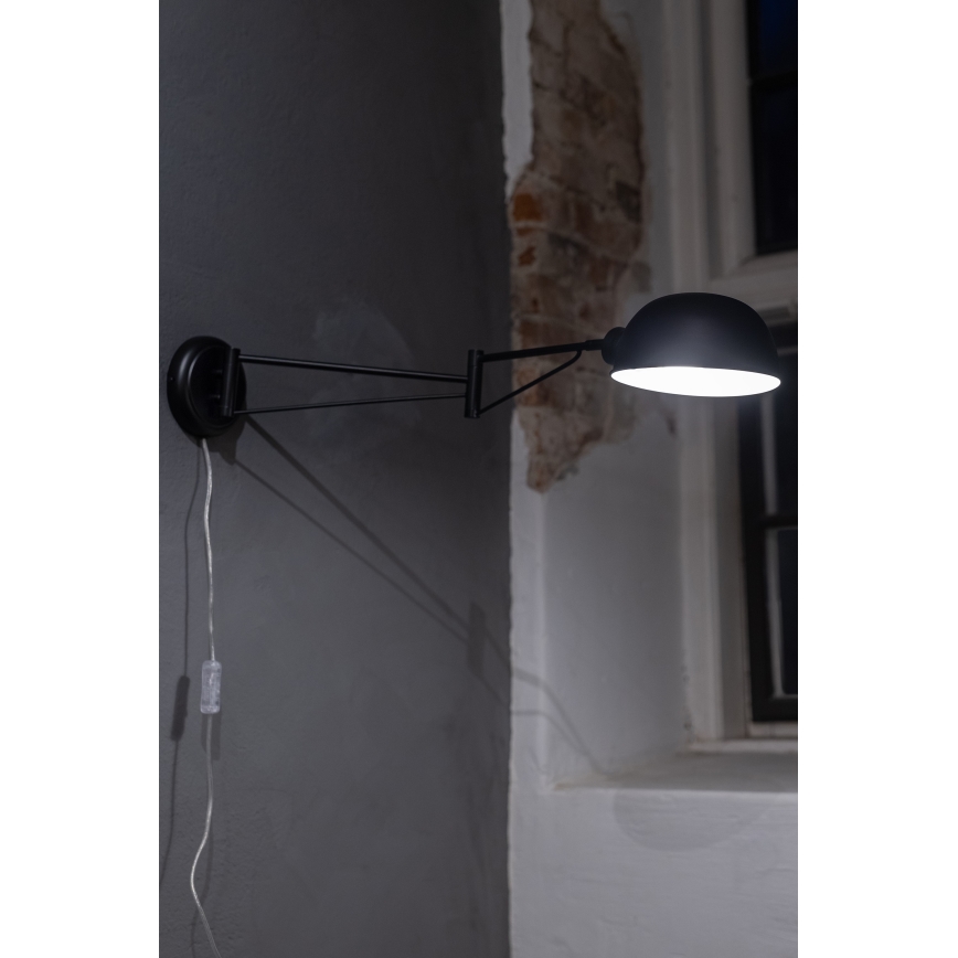 Markslöjd 108587 - Wall lamp PORTLAND 1xE27/40W/230V black