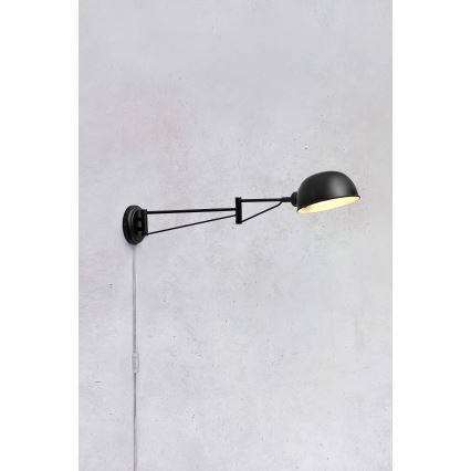 Markslöjd 108587 - Wall lamp PORTLAND 1xE27/40W/230V black