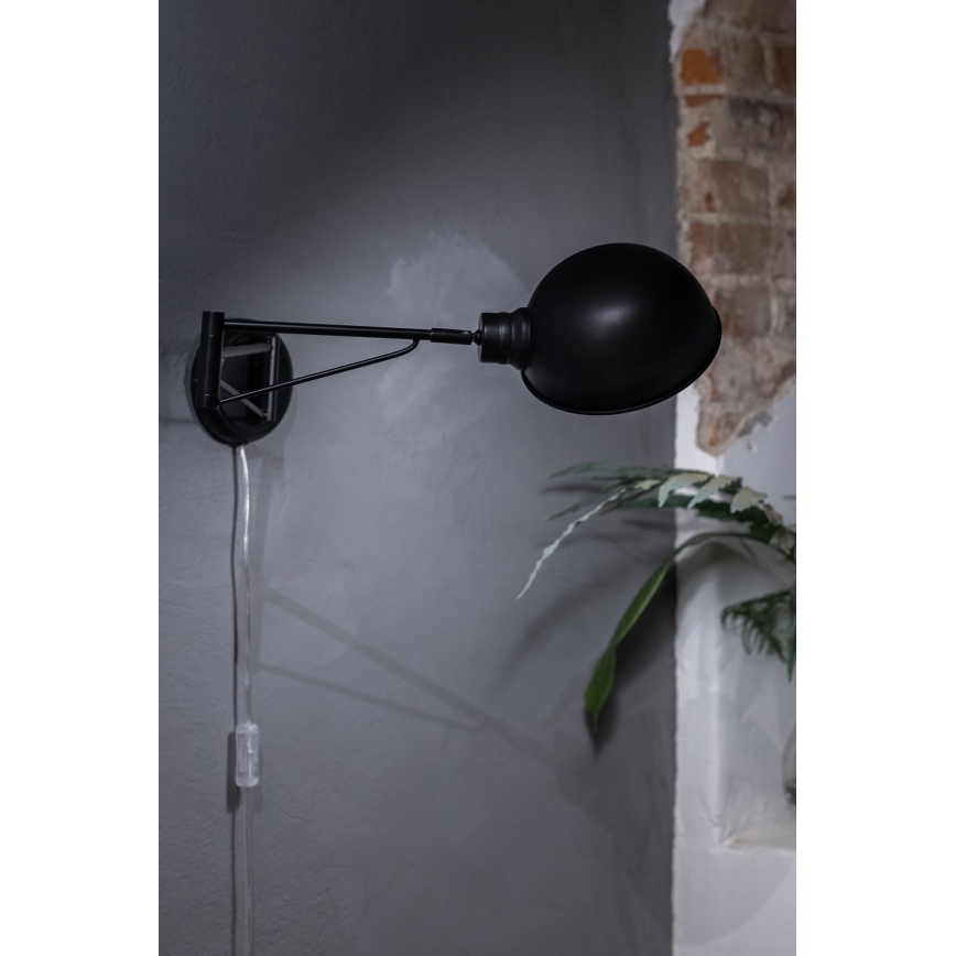 Markslöjd 108587 - Wall lamp PORTLAND 1xE27/40W/230V black