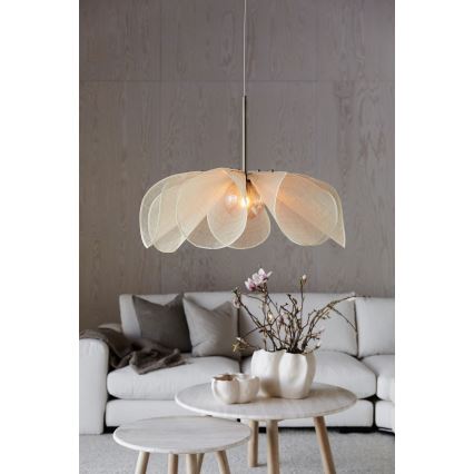 Markslöjd 108661 - Chandelier on a string STYRKA 1xE27/40W/230V d. 75 cm beige