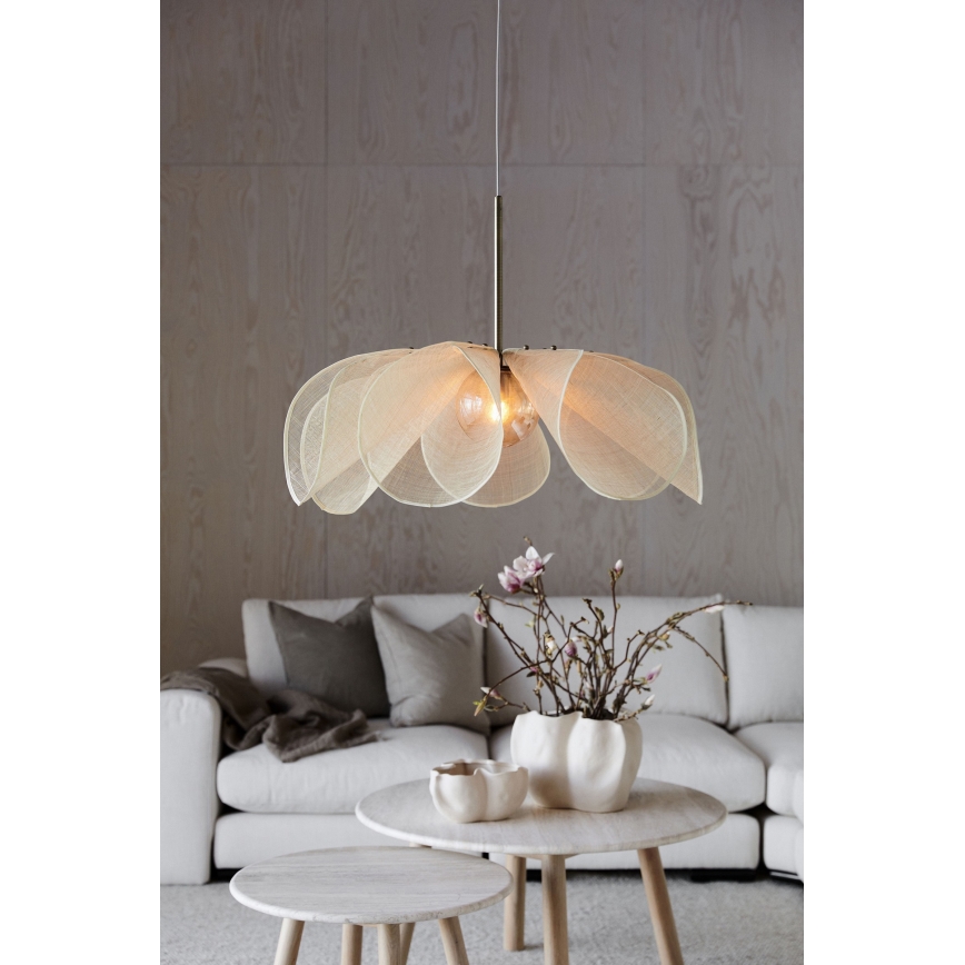 Markslöjd 108661 - Chandelier on a string STYRKA 1xE27/40W/230V d. 75 cm beige