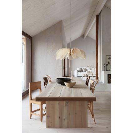 Markslöjd 108661 - Chandelier on a string STYRKA 1xE27/40W/230V d. 75 cm beige