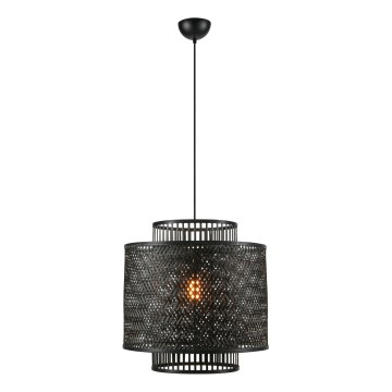 Markslöjd 108676 - Chandelier on a string STRATI 1xE27/40W/230V black/bamboo