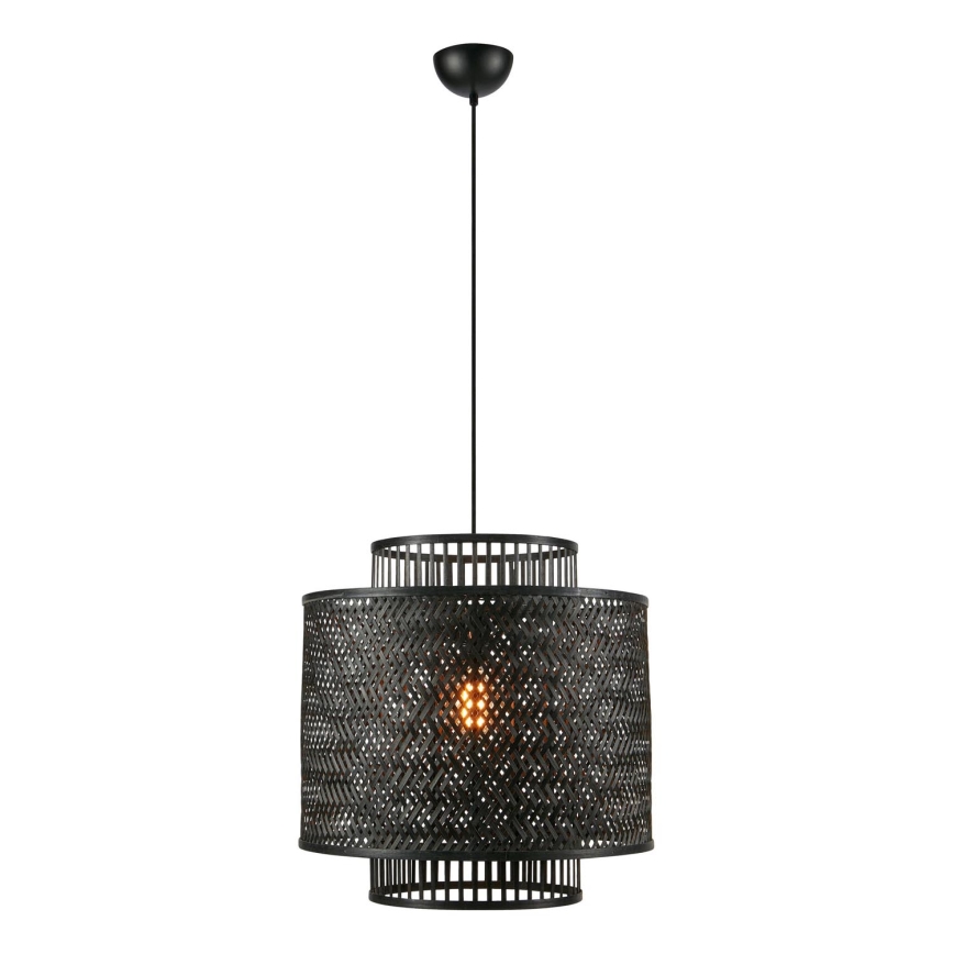 Markslöjd 108676 - Chandelier on a string STRATI 1xE27/40W/230V black/bamboo