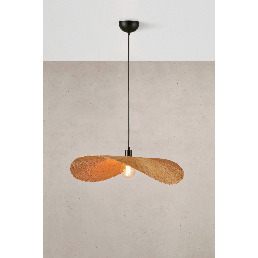 Markslöjd 108677 - Chandelier on a string RAYO 1xE27/40W/230V beige/bamboo
