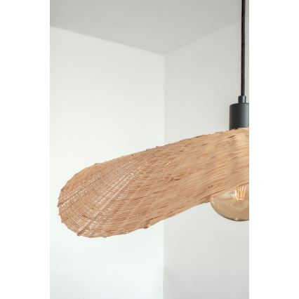 Markslöjd 108677 - Chandelier on a string RAYO 1xE27/40W/230V beige/bamboo