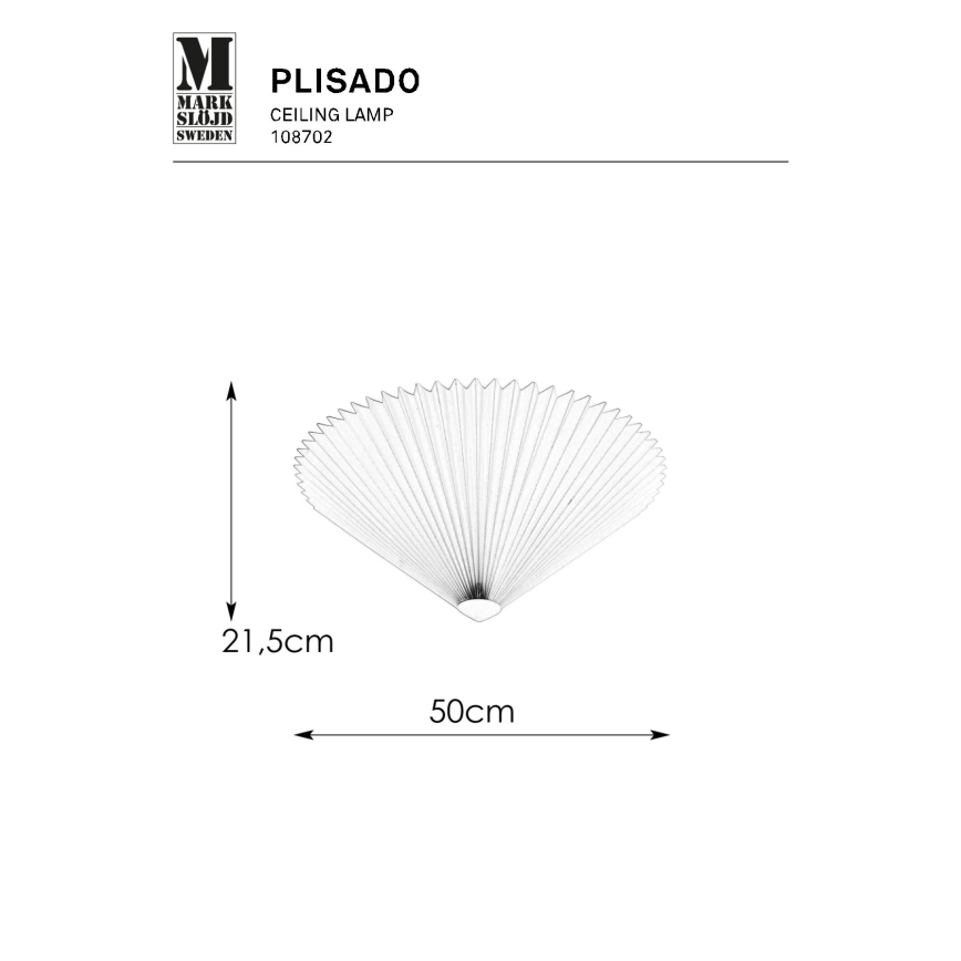 Markslöjd 108702 - Ceiling light PLISADO 3xE14/40W/230V d. 50 cm white