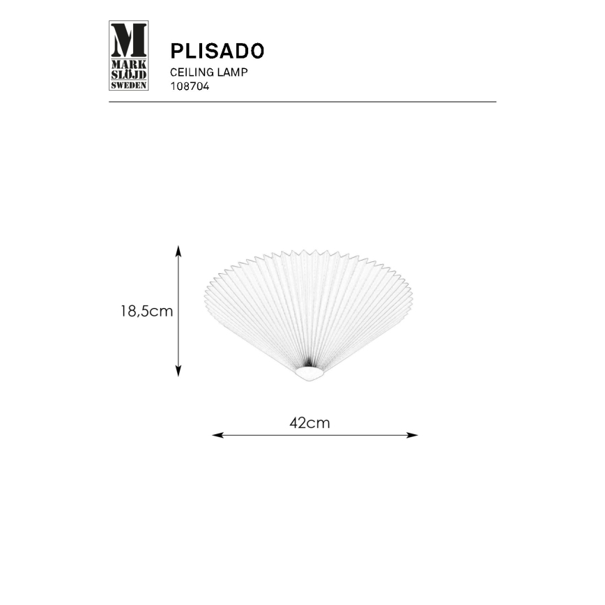 Markslöjd 108704 - Ceiling light PLISADO 3xE14/40W/230V d. 42 cm beige
