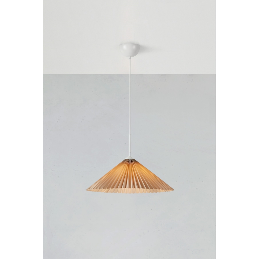 Markslöjd 108710 - Chandelier on a string PLISADO 1xE27/40W/230V d. 50 cm beige