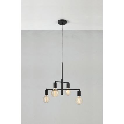Markslöjd 108716 - Chandelier on a string CIELO 4xE27/40W/230V black