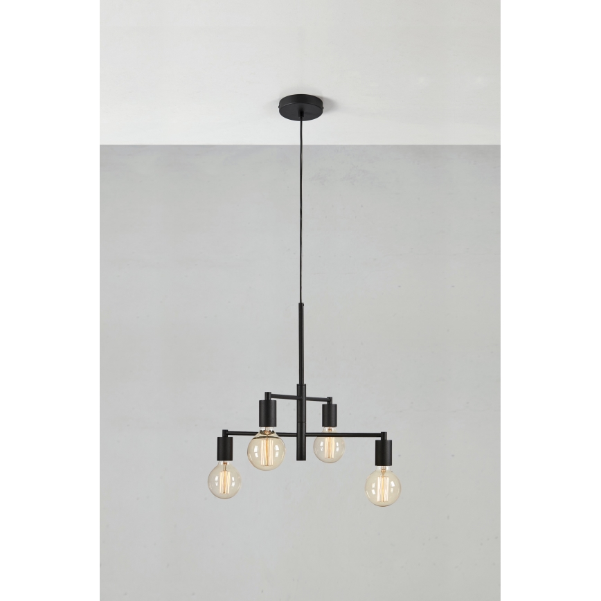 Markslöjd 108716 - Chandelier on a string CIELO 4xE27/40W/230V black
