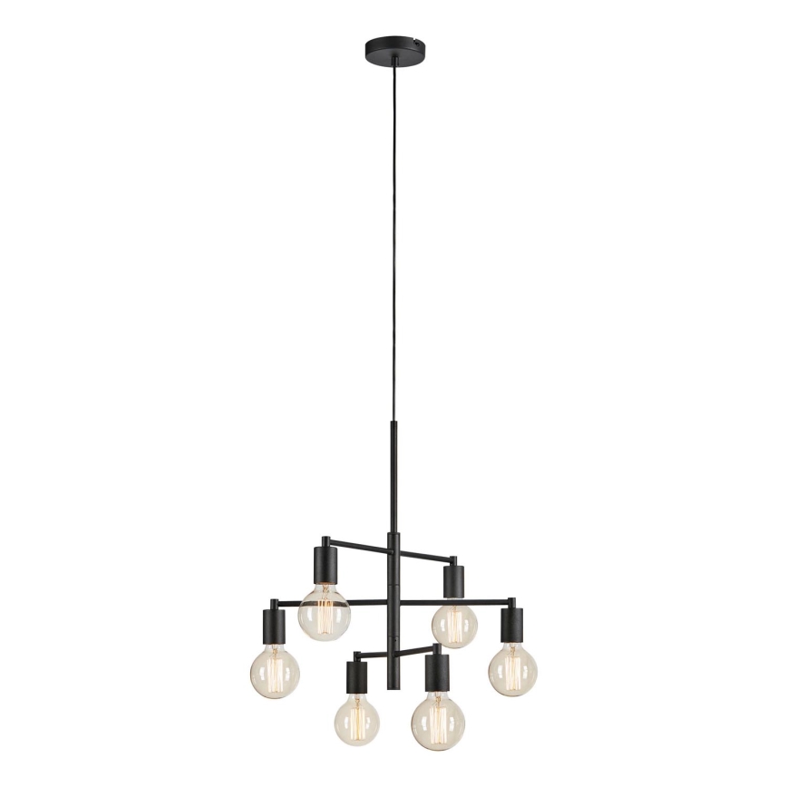 Markslöjd 108717 - Chandelier on a string CIELO 6xE27/40W/230V black