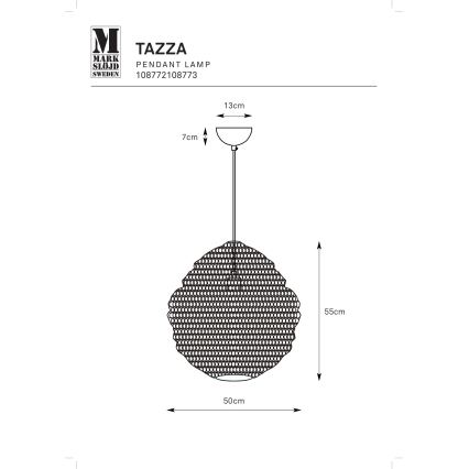 Markslöjd 108773 - Chandelier on a string TAZZA 1xE27/40W/230V gold
