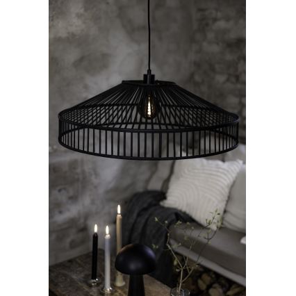 Markslöjd 108782 - Chandelier on a string TAPA 1xE27/40W/230V black/bamboo